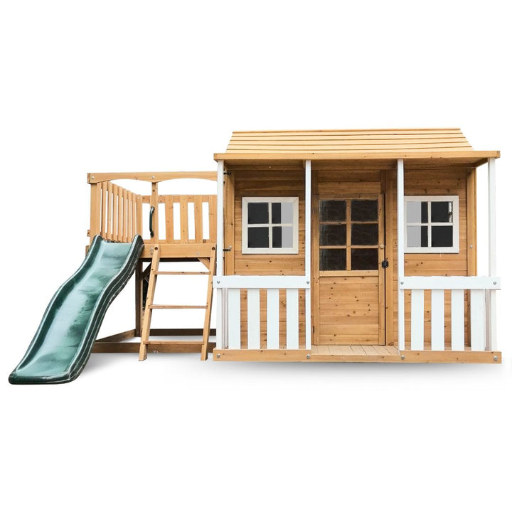 Bee's Bungalow Playhouse With Side Platform And 1.8m Slide