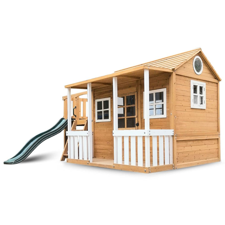 Bee's Bungalow Playhouse With Side Platform From Front Right