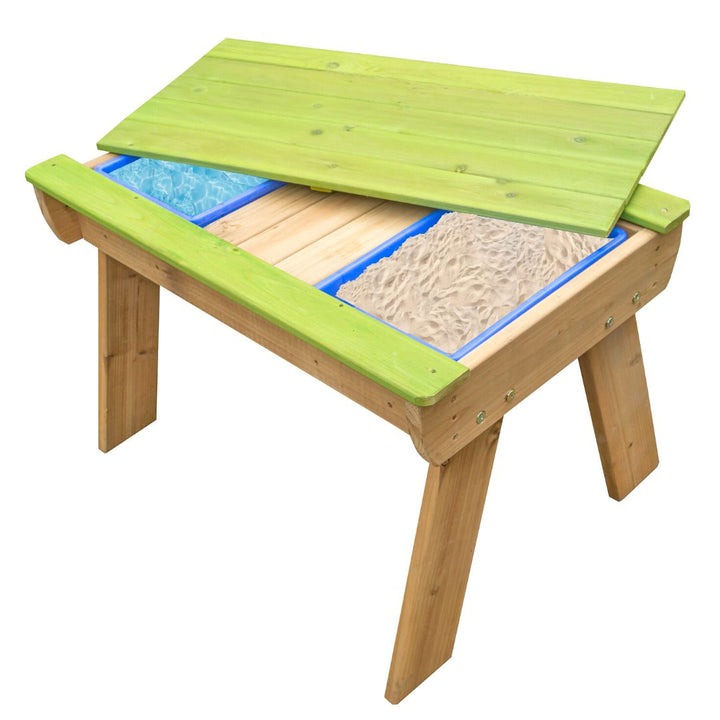 Busy Bubs Sand and Water Table top open with sand and water