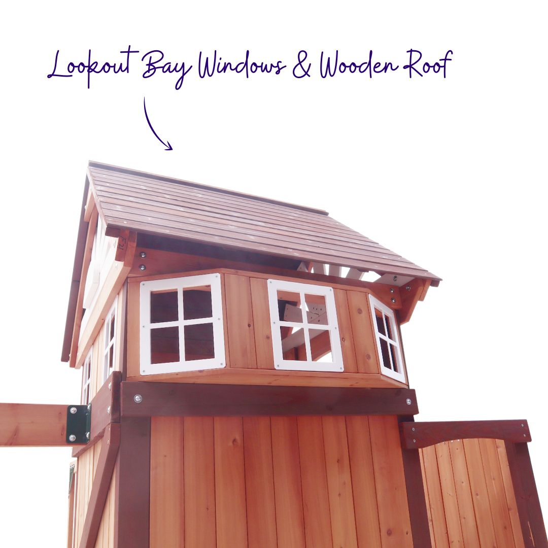 Country Corner Play Centre With Lookout Windows And Wooden Roof