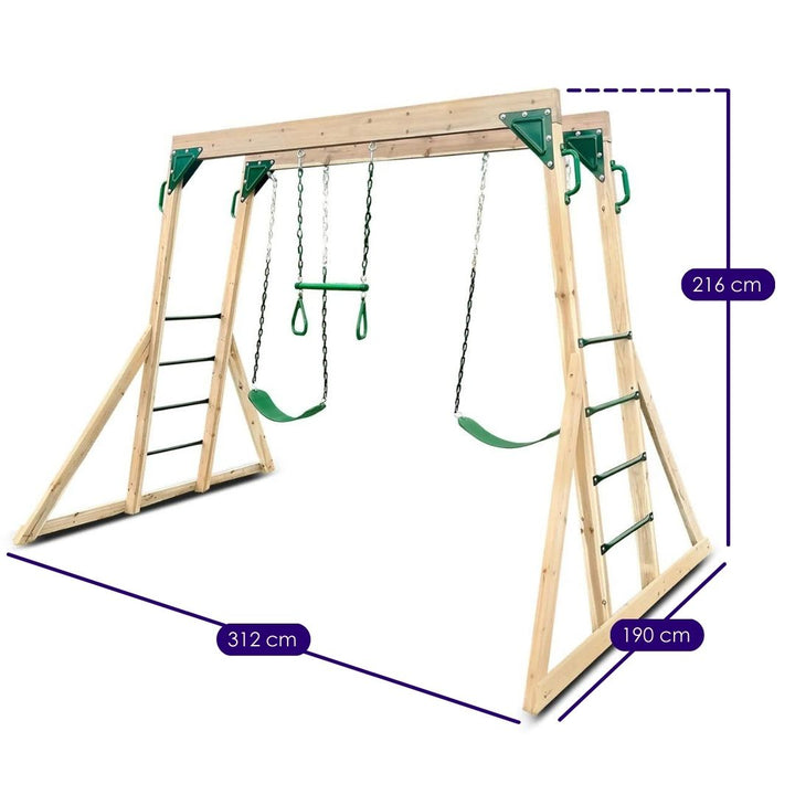Flying Squirrel Monkey Bars And Swing Set Dimensions