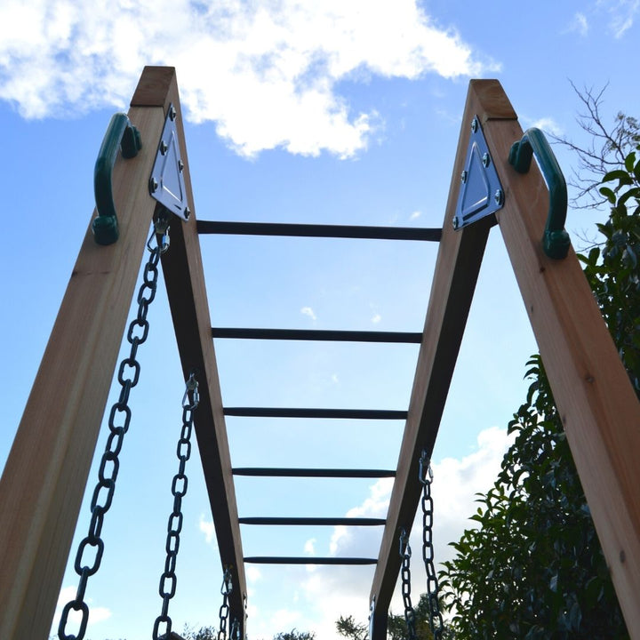 Flying Squirrel Monkey Bars And Swing Set From Underneath