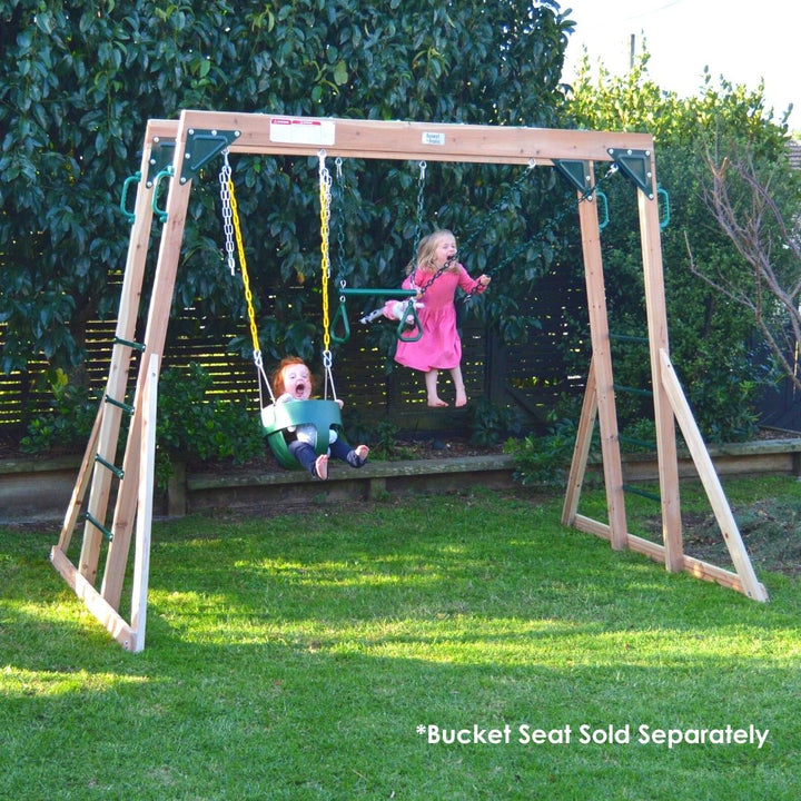 Flying Squirrel Monkey Bars And Swing Set With Kids Swinging