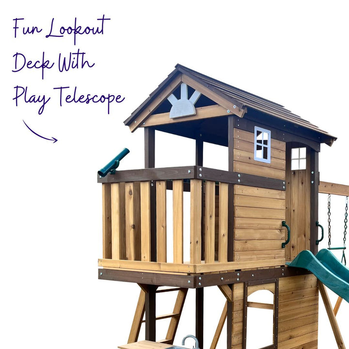 Hideaway Play Centre With Lookout Deck And Play Telescope