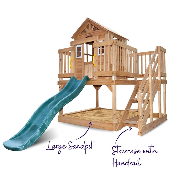 Lookout Landing Playhouse With Sandpit And Staircase