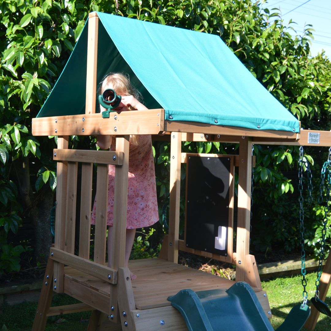 Poppet Park Play Centre Child Using Play Telescope