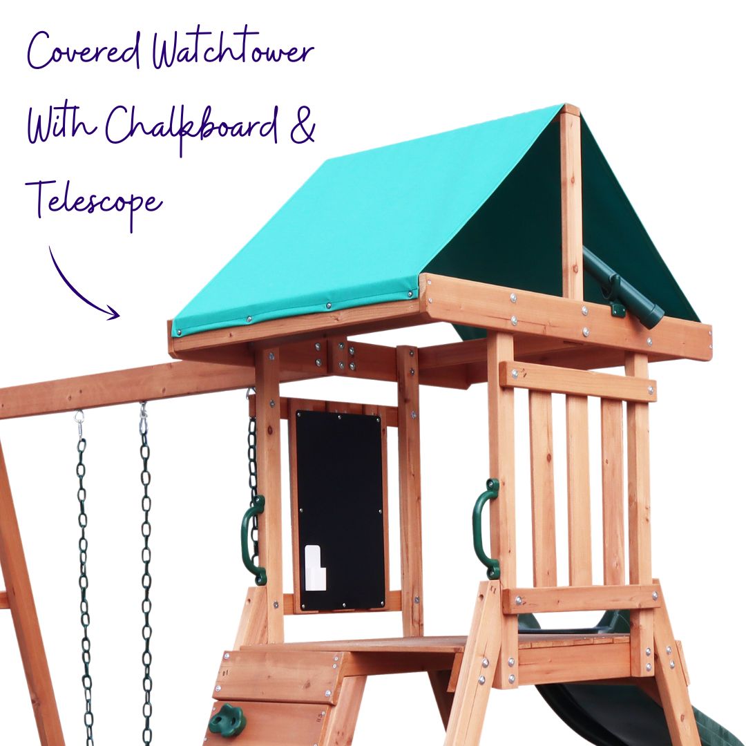 Poppet Park Play Centre Watchtower With Chalkboard And Telescope