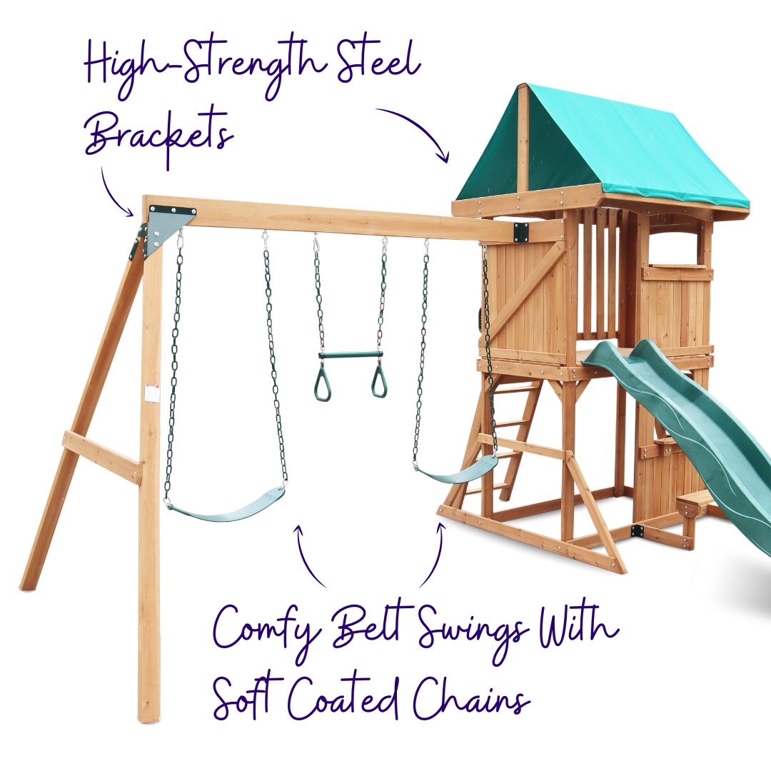 Sparrow's Nest Play Centre With 3-Station Swing Set