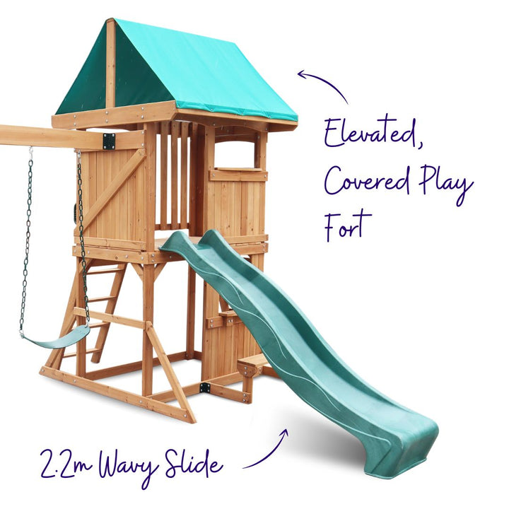 Sparrow's Nest Play Centre With Play Fort And 2.2m Slide