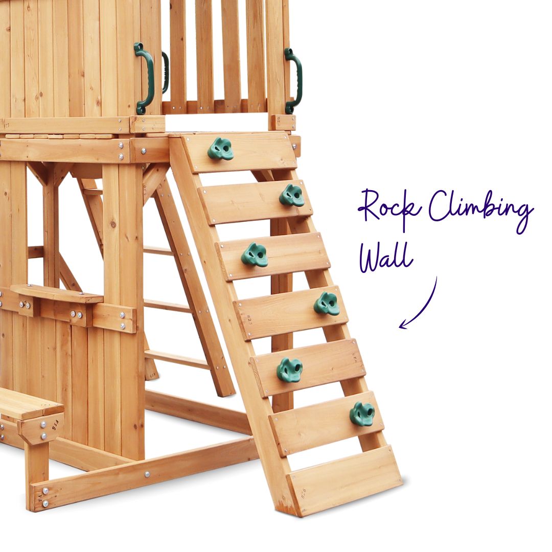 Sparrow's Nest Play Centre With Rock Climbing Wall