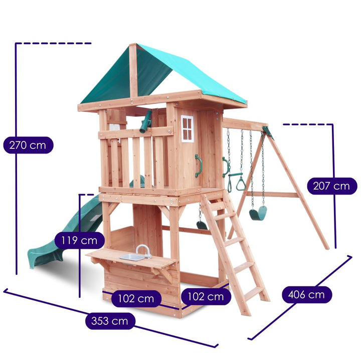 Trickster's Treehouse Play Centre Measurements