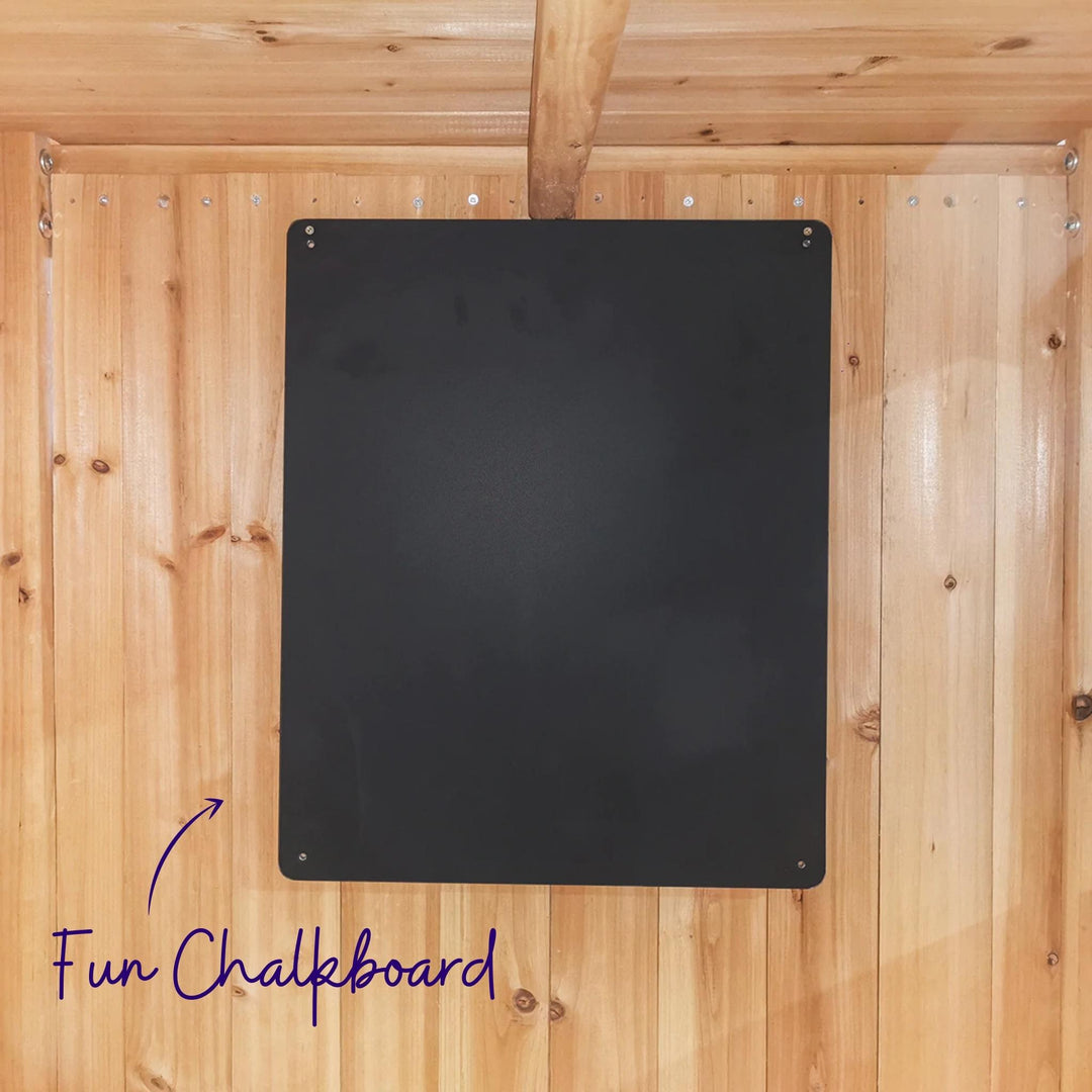 Woodland Play Centre With 2.2m Slide And Monkey Bars Chalk Board
