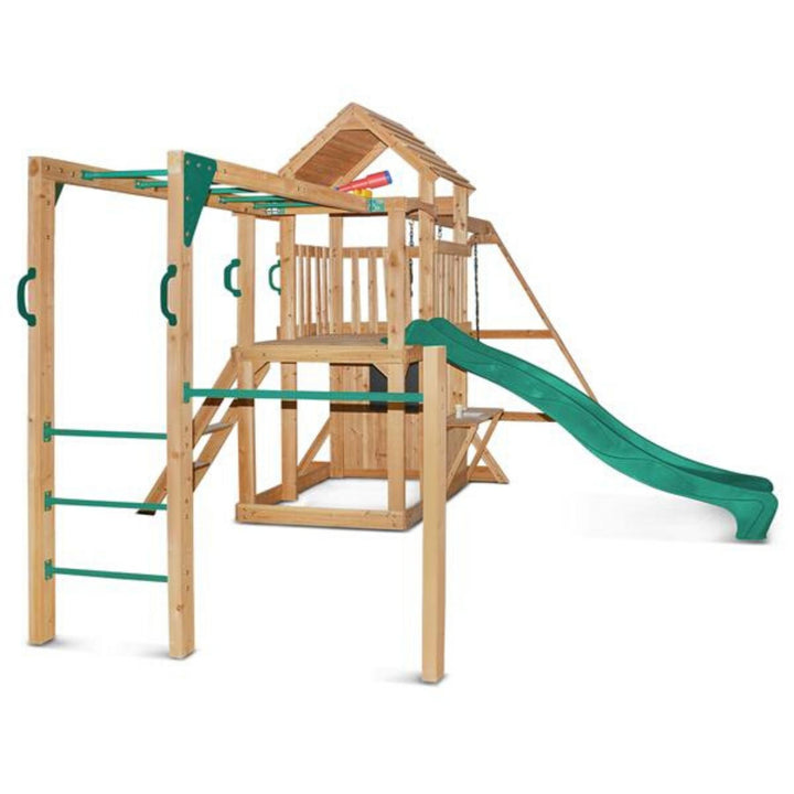 Woodland Play Centre With 2.2m Slide And Monkey Bars Side 2