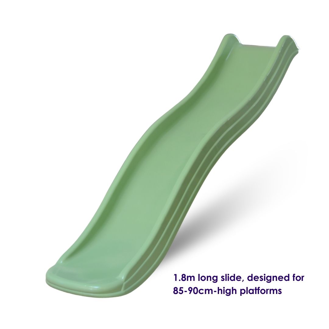 1.8m Wavy Slide Pastel Green