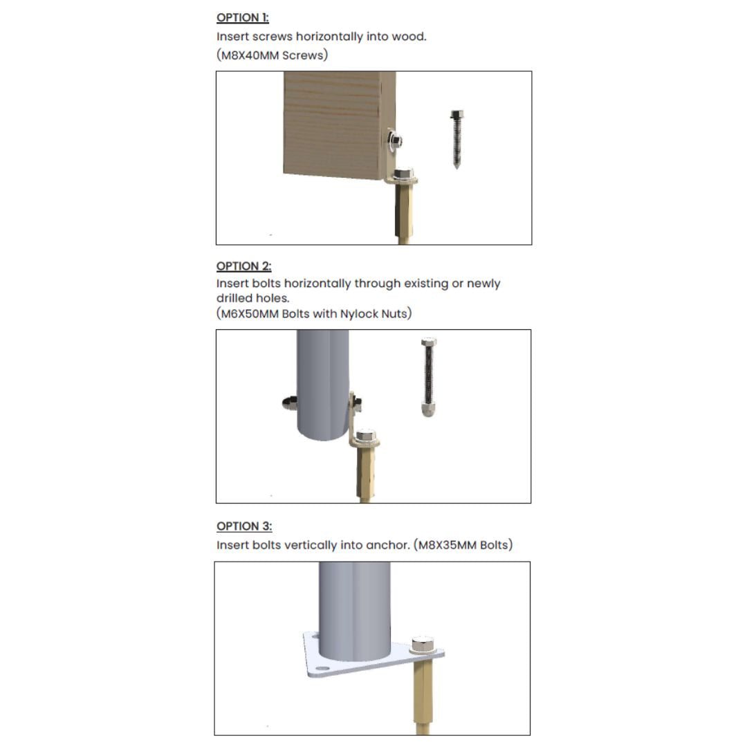 Auger Ground Anchor Kit 4-Piece Set How To Attach Stakes