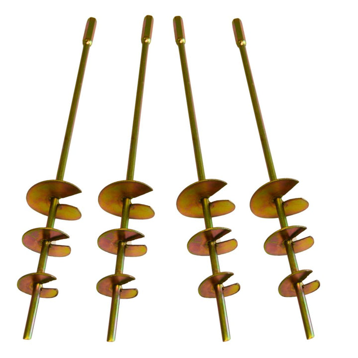 Auger Ground Anchor Kit 4-Piece Set Stakes