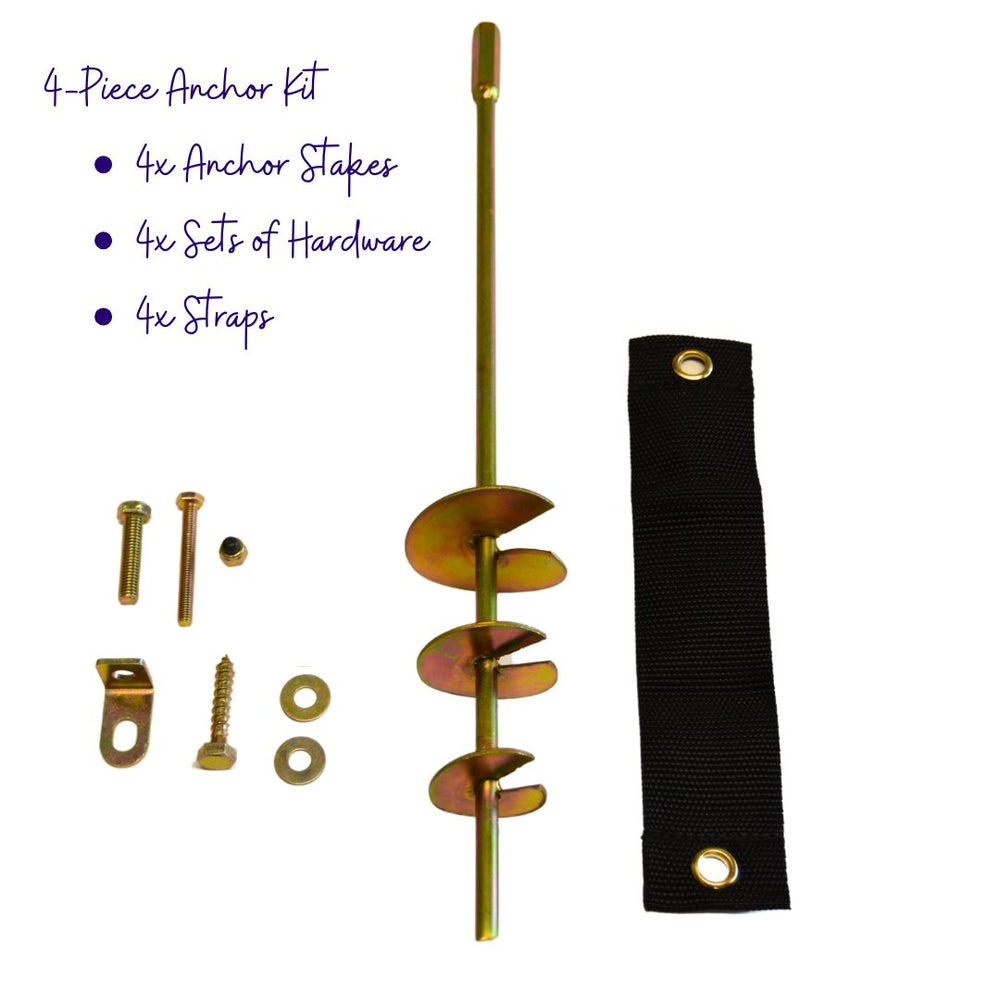 Auger Ground Anchor Kit 4-Piece Set