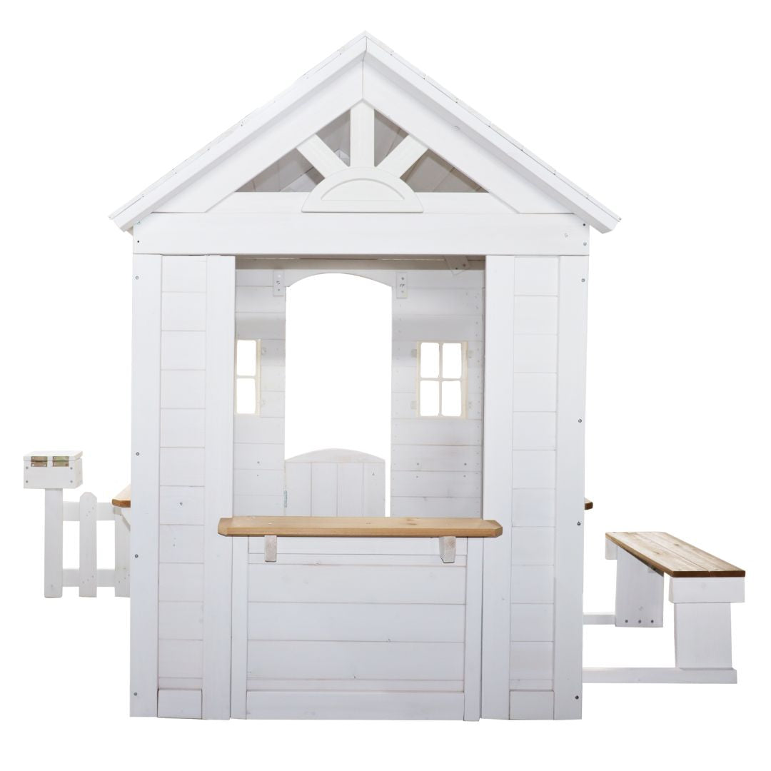 Clare's Cubby Playhouse White From Behind