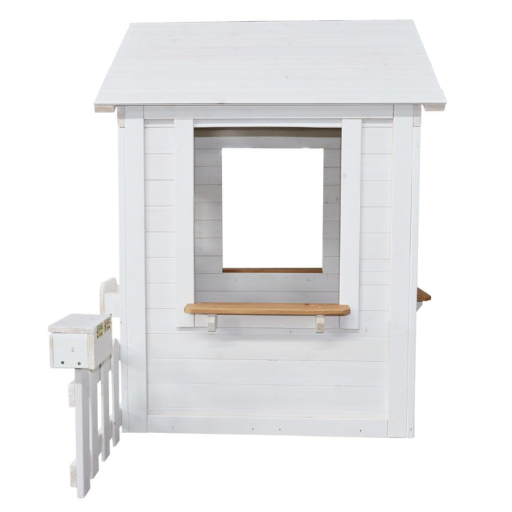 Clare's Cubby Playhouse White From Side Window