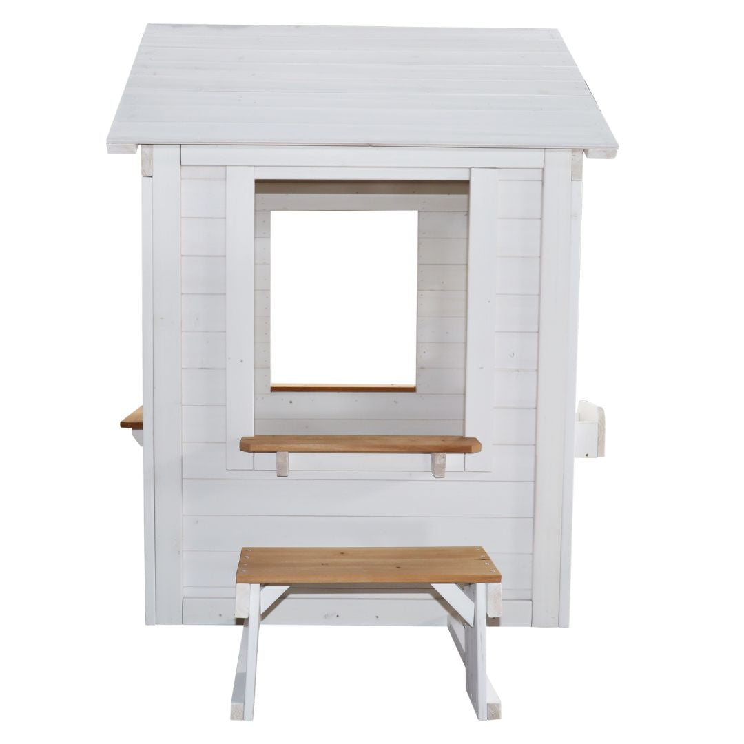 Clare's Cubby Playhouse White From Side