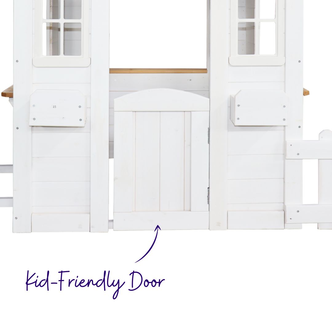 Clare's Cubby Playhouse White With Easy Open Front Door