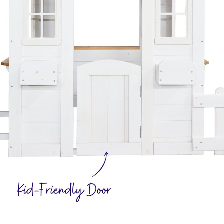 Clare's Cubby Playhouse White With Easy Open Front Door