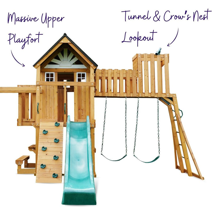 Grand Heights Play Centre With Upper Play Fort And Tunnel And Crow's Nest Lookout