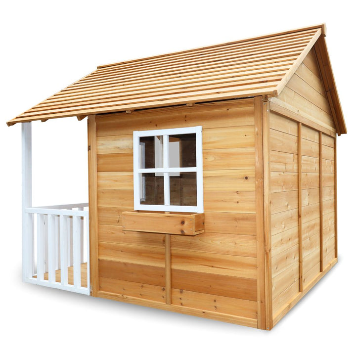 Wendy's Wonderful Playhouse Back And Right Side View With Flower Box
