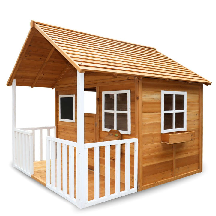 Wendy's Wonderful Playhouse Front And Right Side With Flower Box