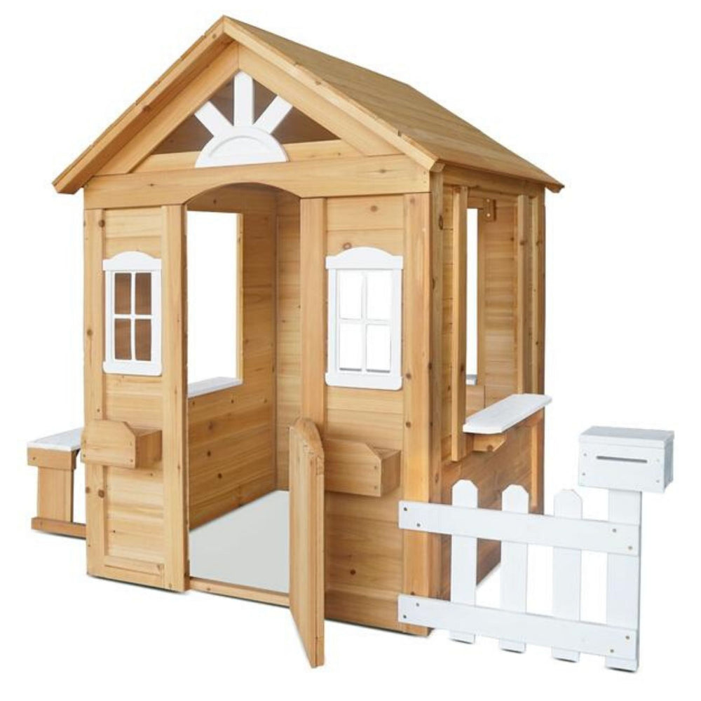 Clare's Cubby Playhouse Natural Door Open