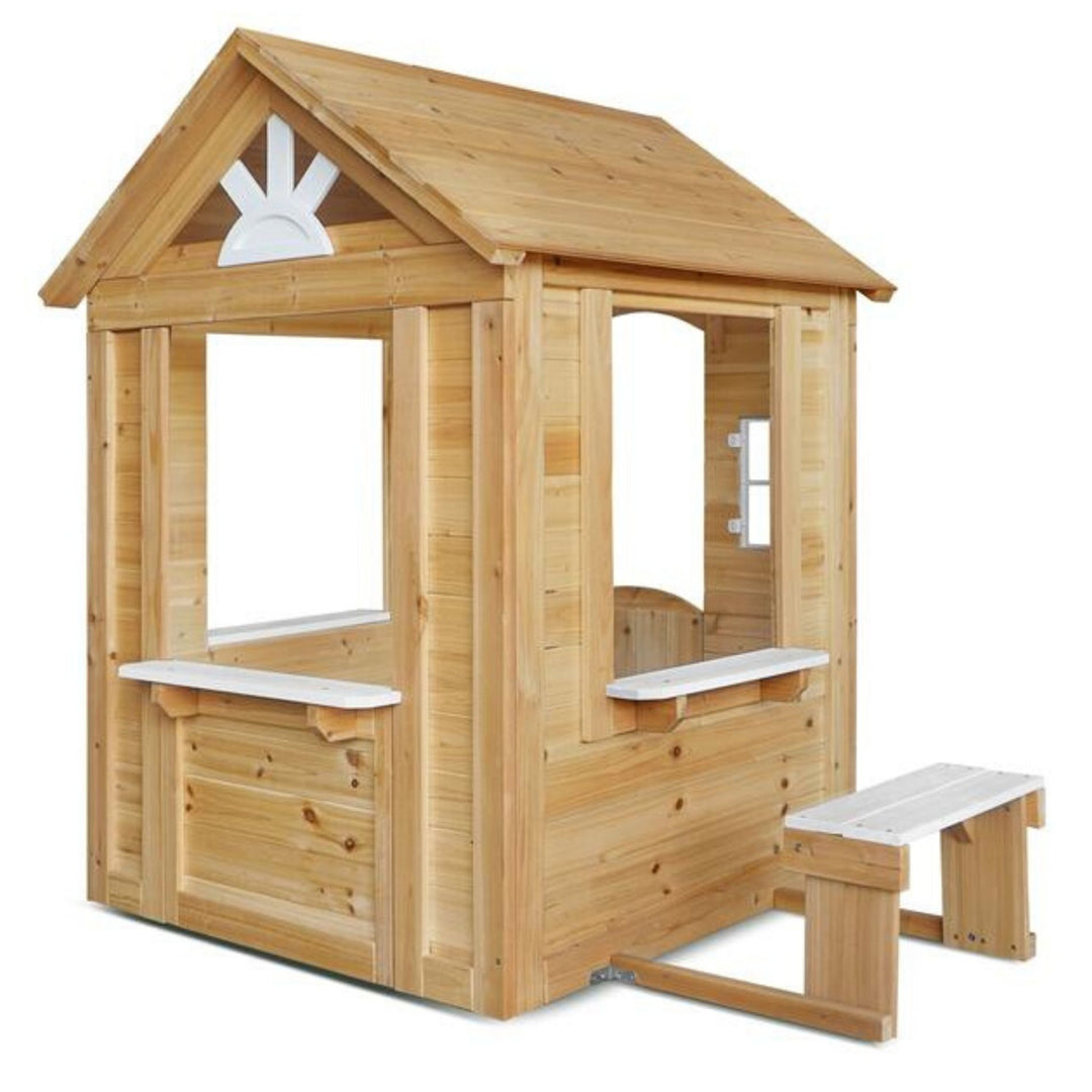Clare's Cubby Playhouse Natural Snack Bench Reverse