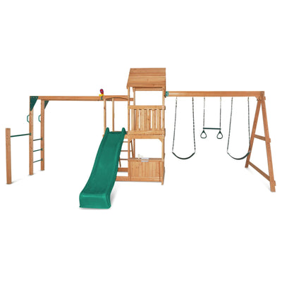 Woodland Play Centre With 2.2m Slide  And Monkey Bars